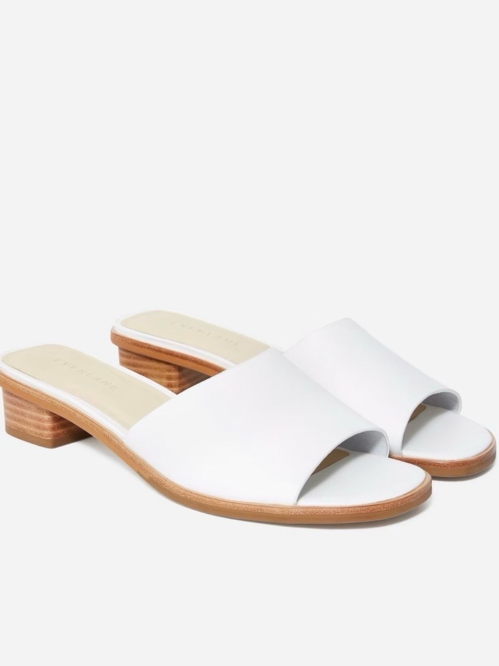 Everlane The City Sandal in White Block Heel Sz 8.5 - Picture 2 of 10